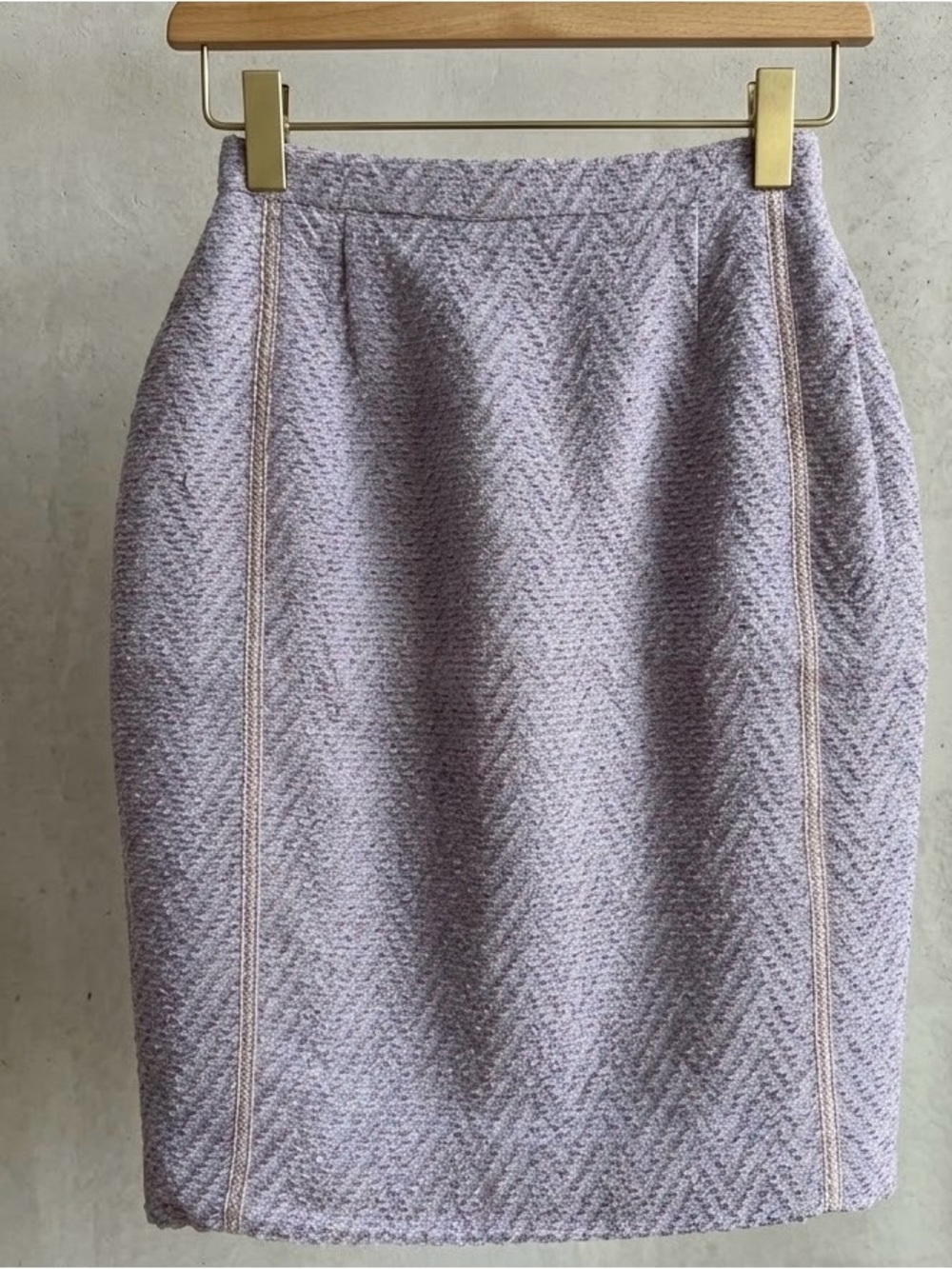 CHANEL Vintage Spring 1997 Tweed Lavender Skirt